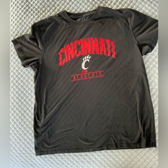 Champion Black and Red Cincinnati Bearcats Black Stadium Short Sleeve Tee XL - Picture 6 of 11